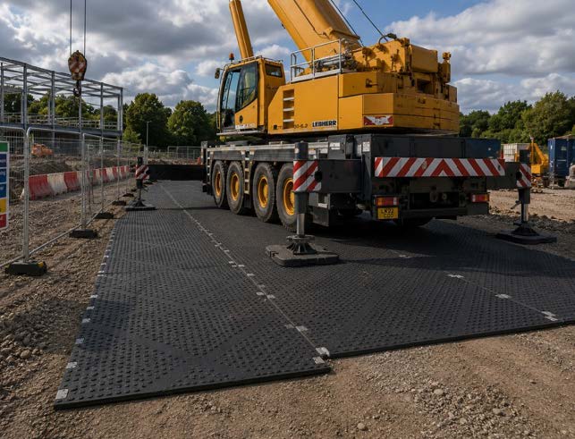 Heavy-duty plastic track mat